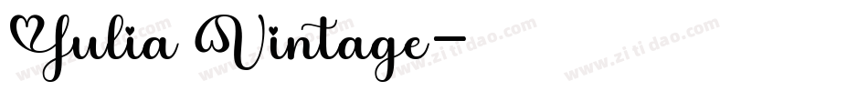 Julia Vintage字体转换